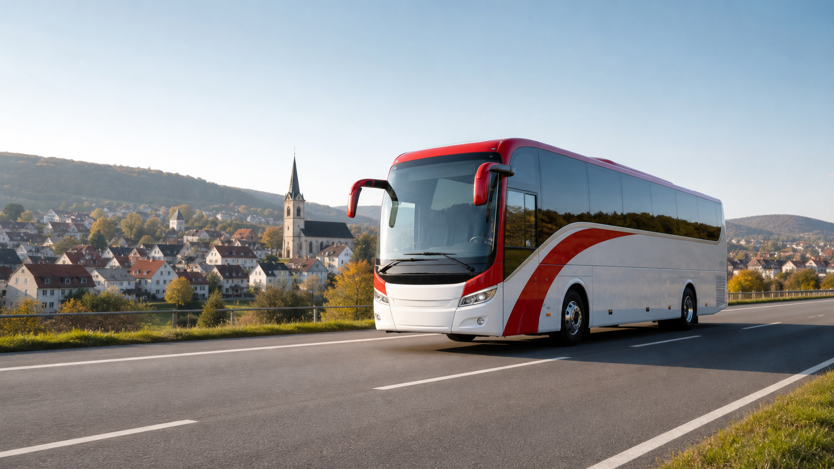 Bus-Führerschein und Bus mit Anhänger
